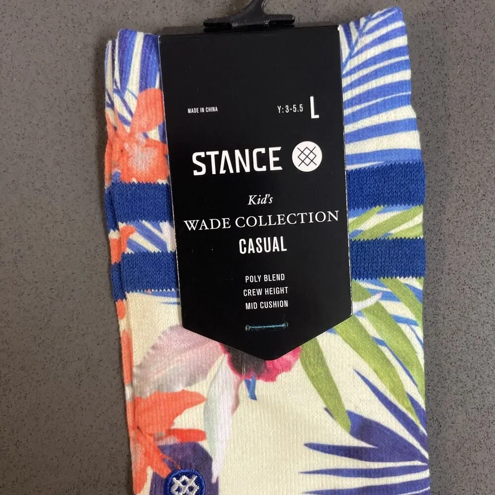 Stance Kids Casual Sock 2 Pairs Sz YL 3 - 5.5 Dwayne Wade's Collection